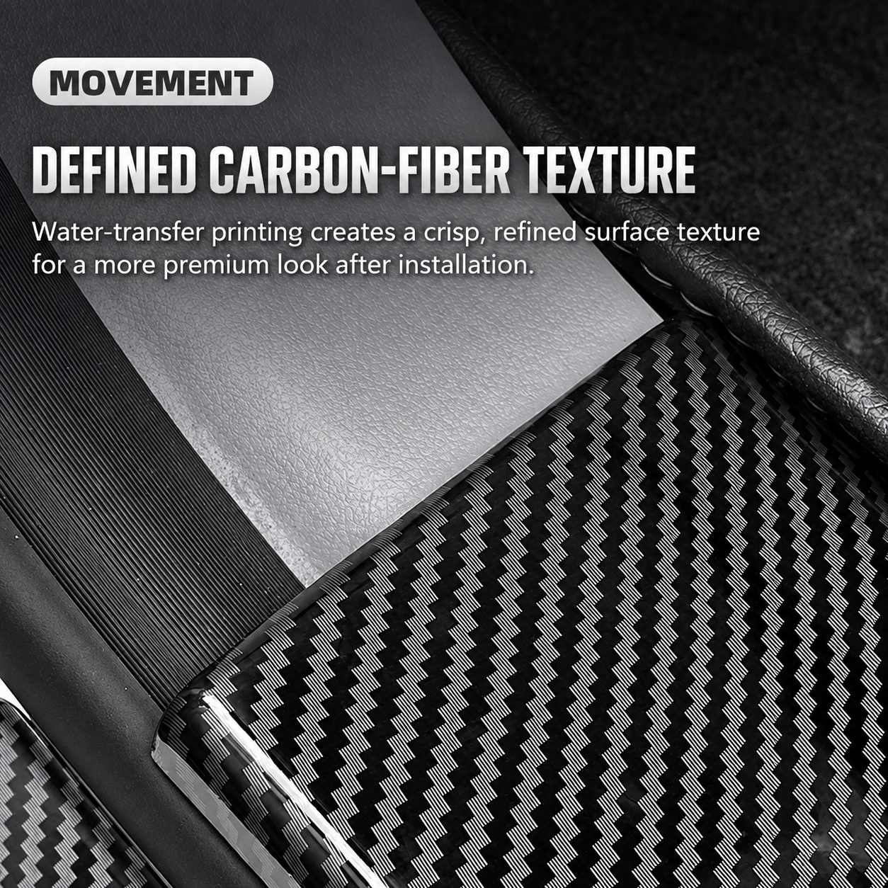 Tiras de umbral de puerta ABS Yirox con patrón de fibra de carbono para modelos BYD, patrón de fibra de carbono impreso por transferencia de agua