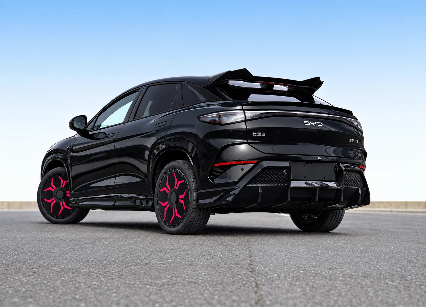Fabricante de spoilers y alerones para automóviles | Mayorista y ODM 10 SUV BYD negro con alerón trasero montado en el techo y accesorios de estilo exterior