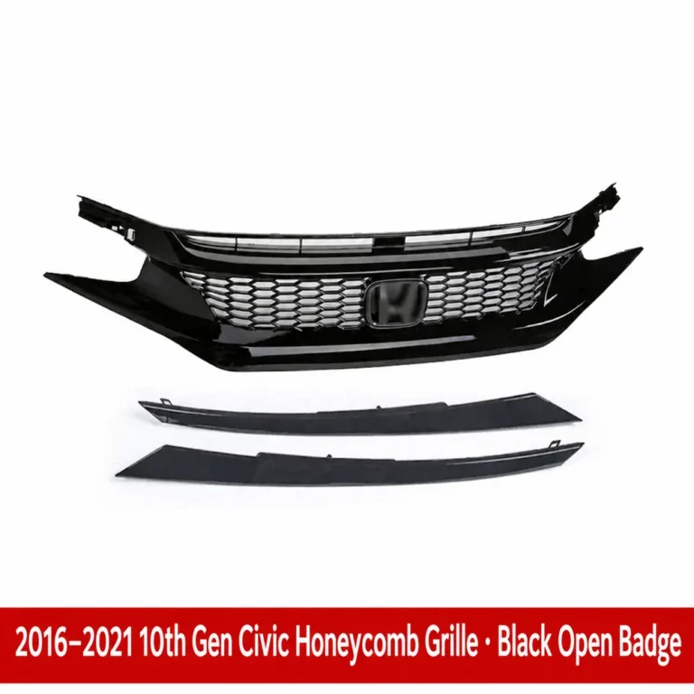 Parrilla de panal en negro brillante para Honda Civic de 10.ª generación