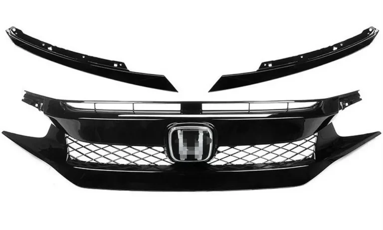 Parrilla estilo Type R para Honda Civic con insignia negra