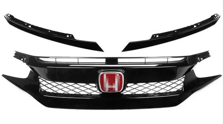 Parrilla estilo Honda Civic Type R con emblema rojo