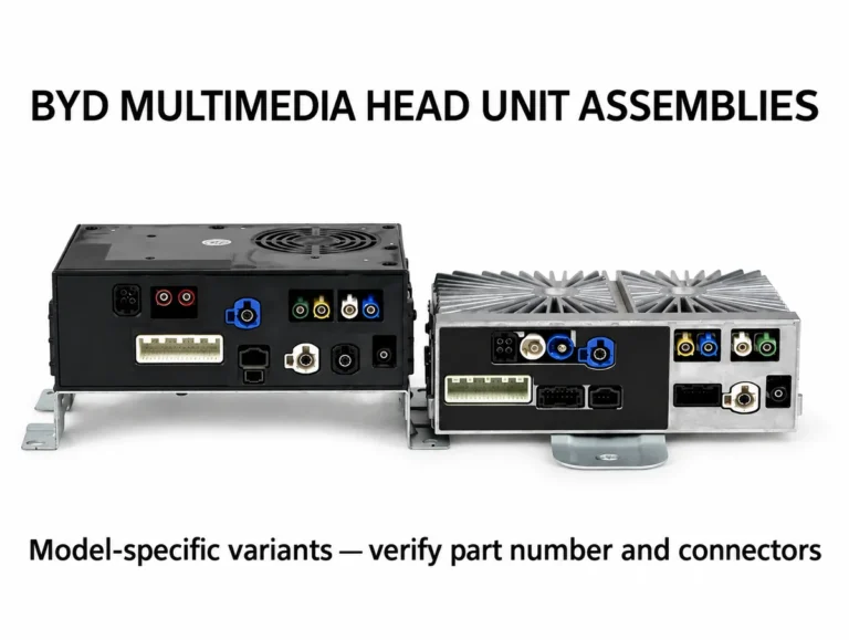 BYD multimedia head unit assembly black and silver model-specific variants