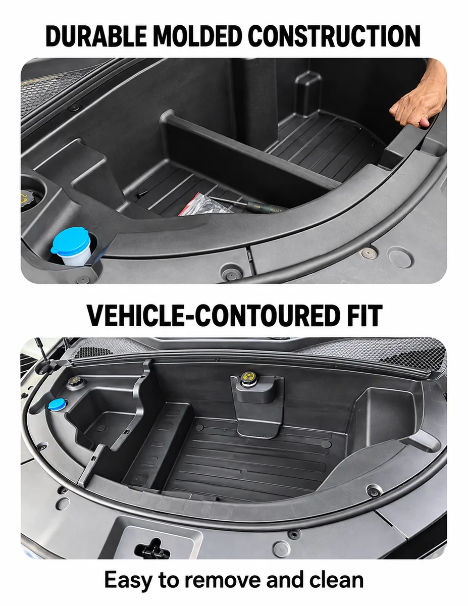 BYD Yuan Up / Atto 2 LHD Front Frunk Storage Box 2 Yirox BYD Yuan Up Atto 2 frunk box molded construction and contoured fit
