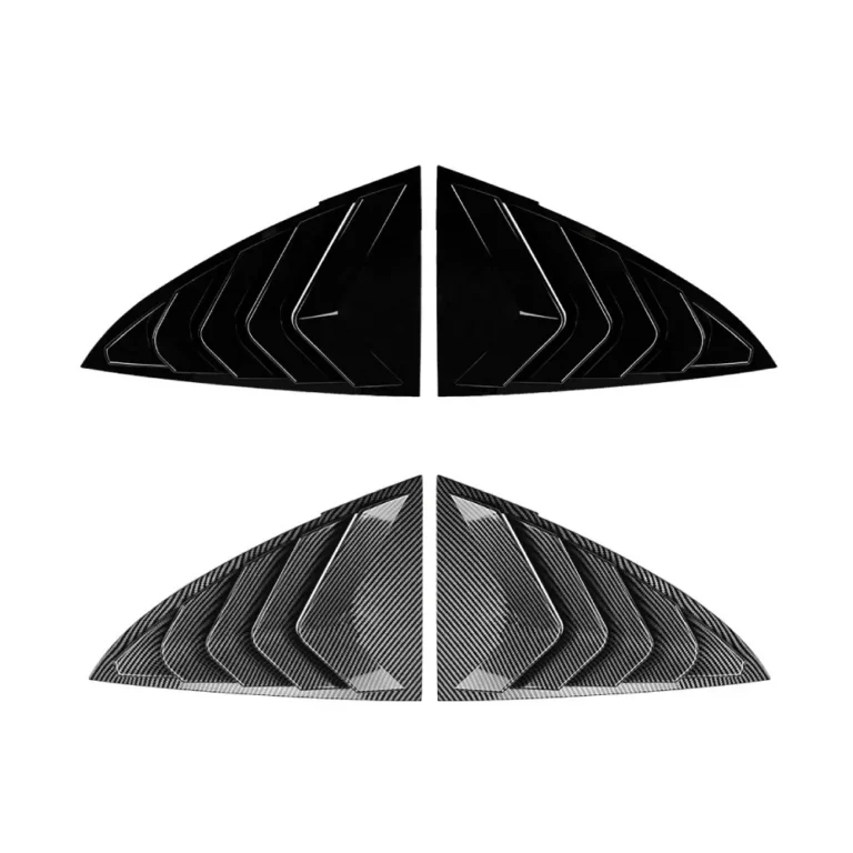 Yirox Persianas para la ventana trasera del Tesla Model 3 para modelos 2017–2024, acabado en negro piano y fibra de carbono