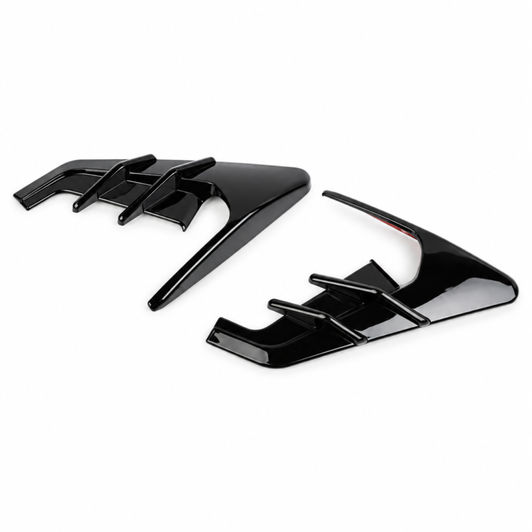 Molduras de cámara del guardabarros delantero para Tesla Model 3 y Model Y — Negro Brillante