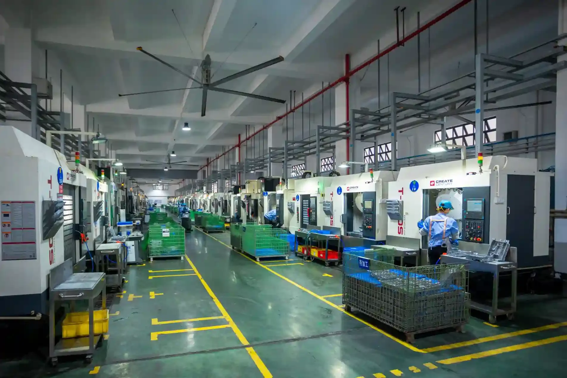 Manufacturing Capabilities 9 Row of CNC machining centers in the Yirox mold shop