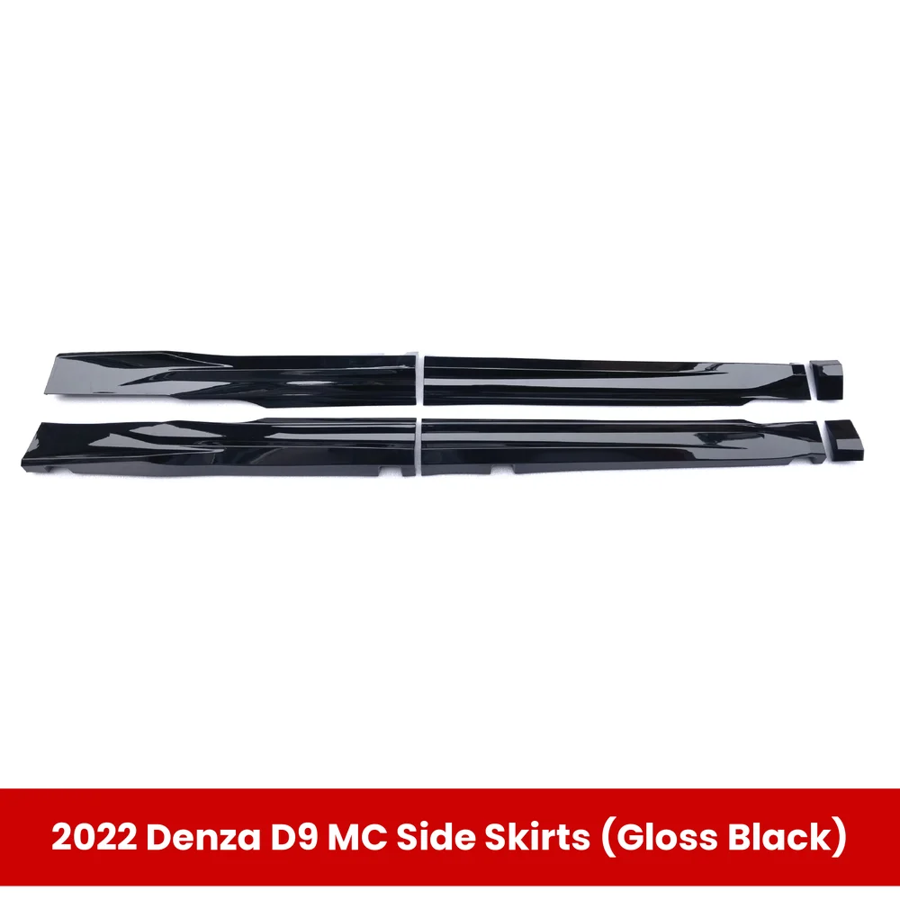 Denza D9 Body Kit: Front & Rear Lip, Side Skirts, Spoiler 4 2022 Denza D9 MC side skirts in gloss black, left and right set