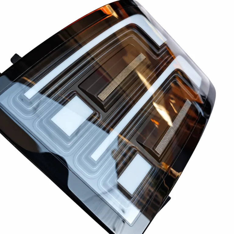 Fangchengbao Titanium 7 rear tail lamp lens and light-guide detail