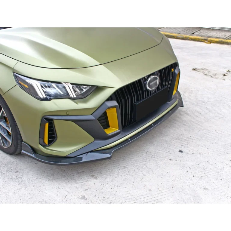 Gac Empow Front Lip Splitter Gloss Black Installed