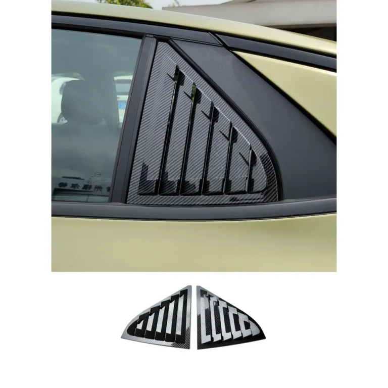 Gac Empow Rear Quarter Window Louvers Carbon Pattern Installed