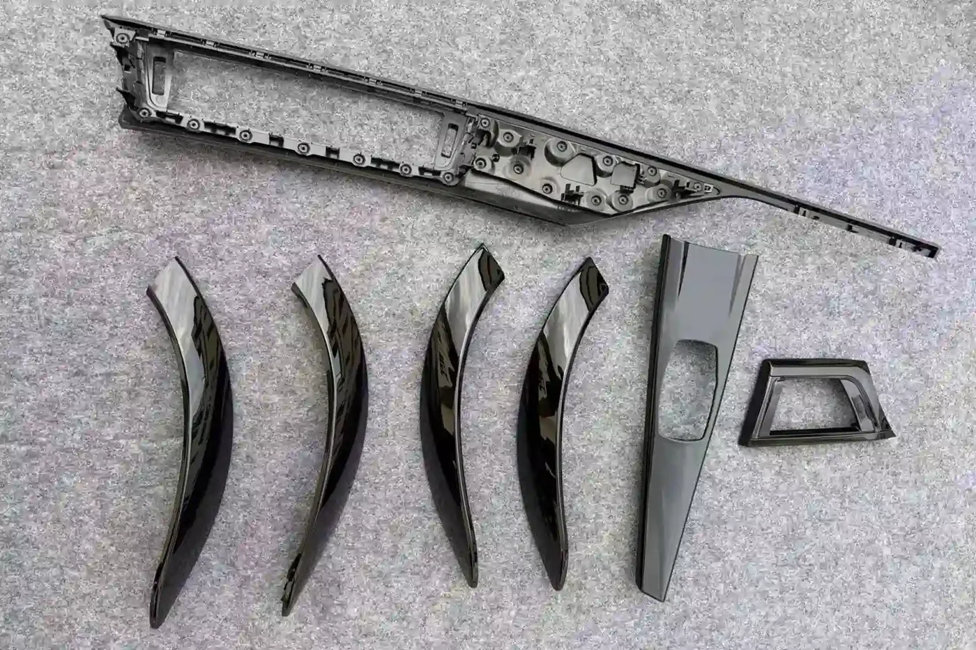 Gloss black interior trim parts
