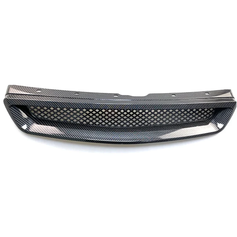 Honda Civic 1999 2000 Mesh Front Grille Carbon Fibre Pattern