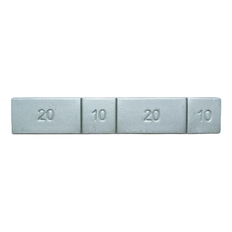 Grey coated lead adhesive wheel weight strip with 20g and 10g segments