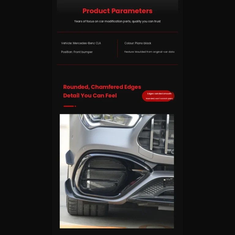 Mercedes Cla45 C118 Air Vent Trim Rounded Edge Detail