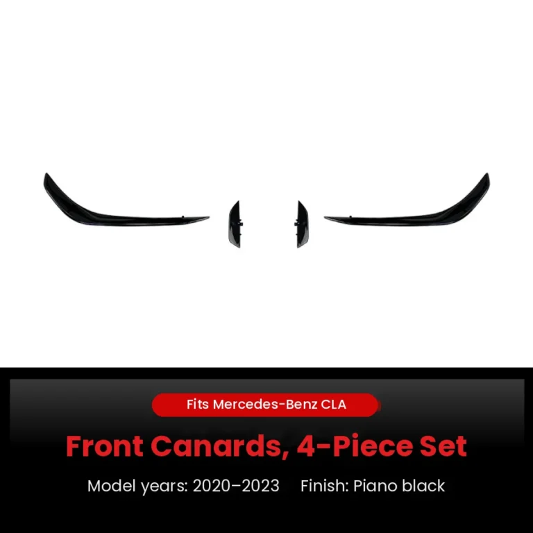 Mercedes Cla45 C118 Front Canards 4 Piece Piano Black