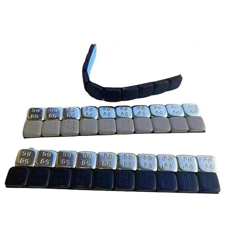 5g x 10 steel motorcycle adhesive wheel weight strips in silver, grey and black