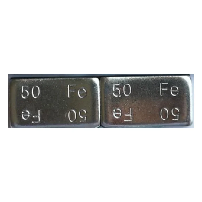 Zinc plated steel adhesive truck wheel weight strip, 50g x 2