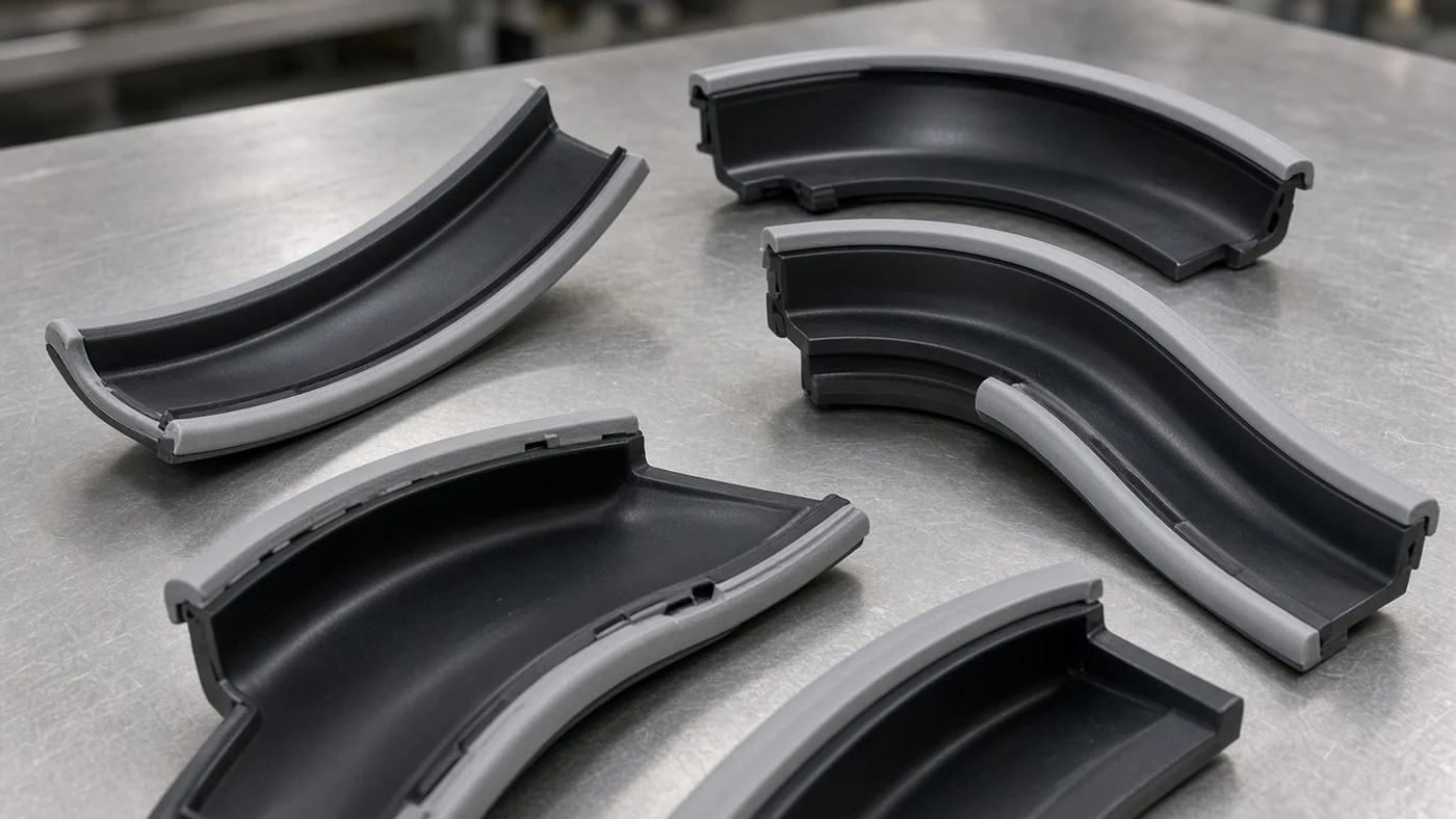 Manufacturing Capabilities 22 Two-shot molded parts with rigid and soft TPE sections
