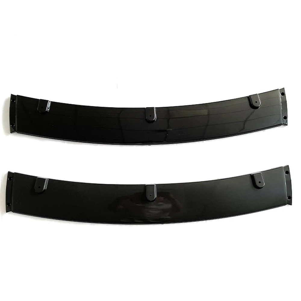 Universal 3-Piece Front Lip Splitter, ABS Gloss Black / Matte Black / Carbon 5 Two centre sections of the universal front lip splitter