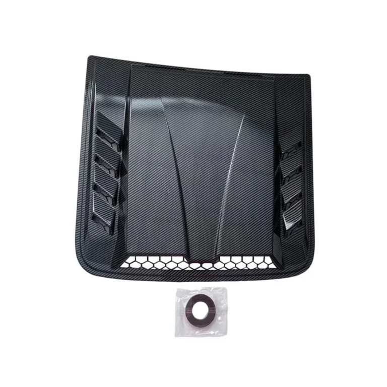 Universal Car Hood Vent Scoop Carbon Fibre Pattern With Tape
