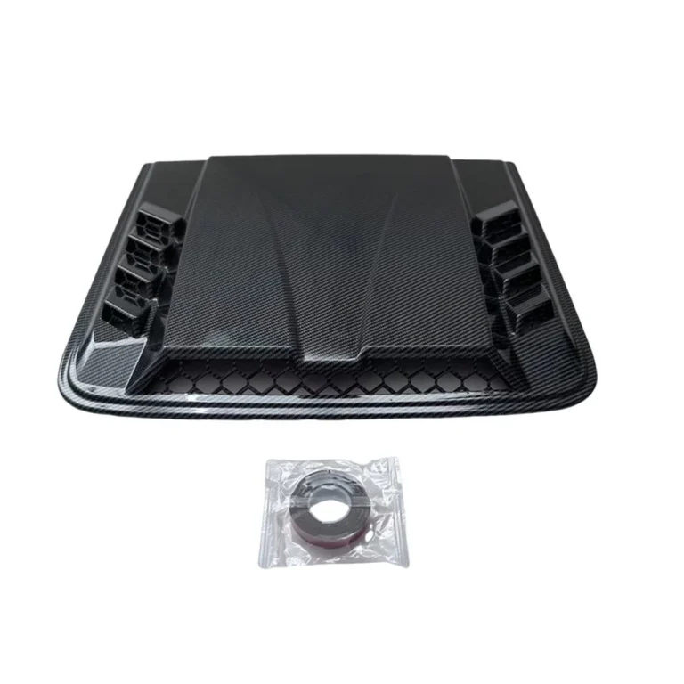 Universal Car Hood Vent Scoop Gloss Black With Tape