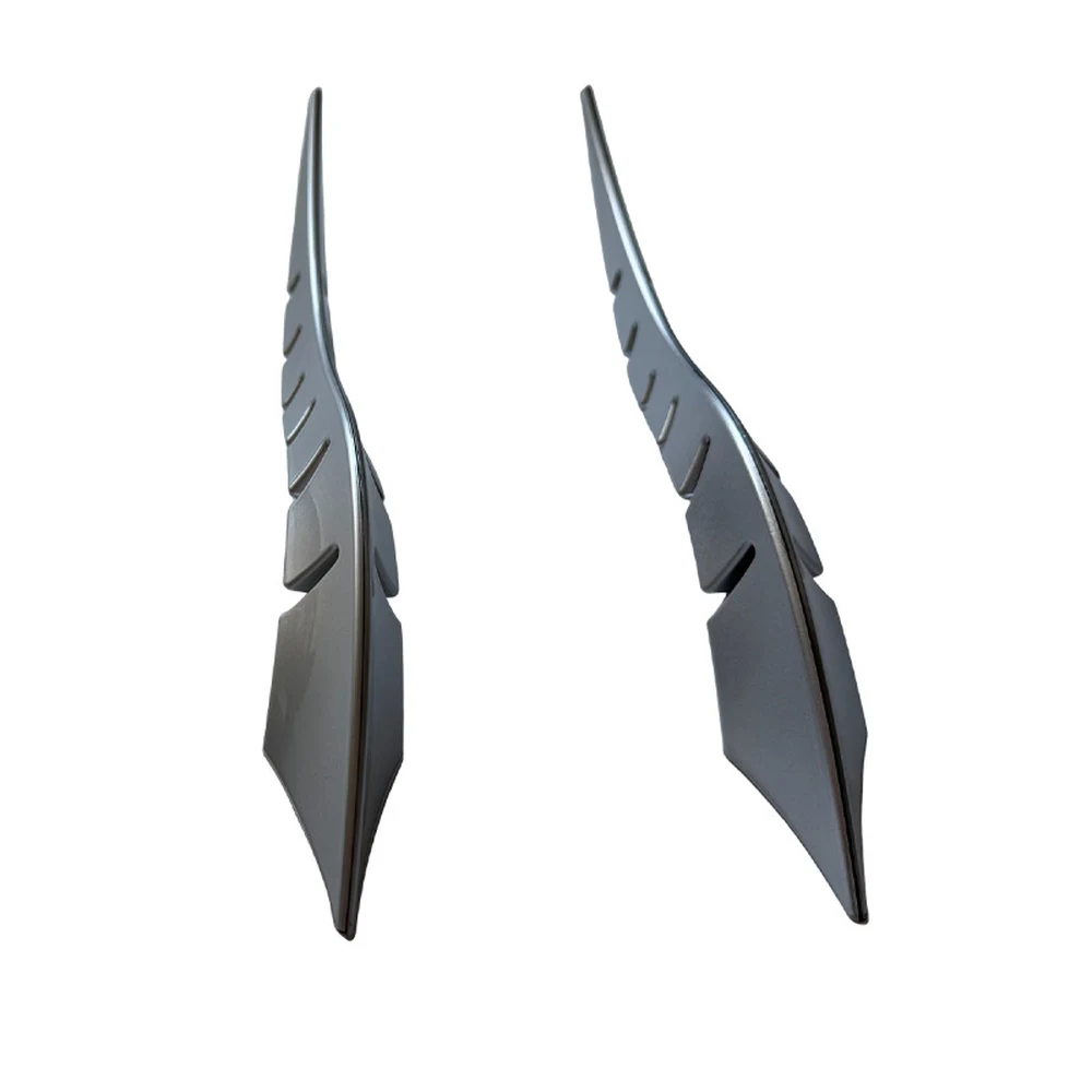 Universal Car Roof Dragon Horn Decoration, ABS, 6 Finishes 4 Pair of silver car roof dragon horn decorations
