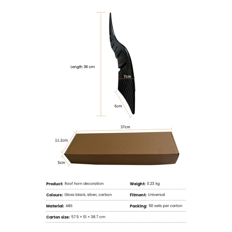 Universal Car Roof Dragon Horn Size 36Cm Box 37X11 2X5Cm Specs