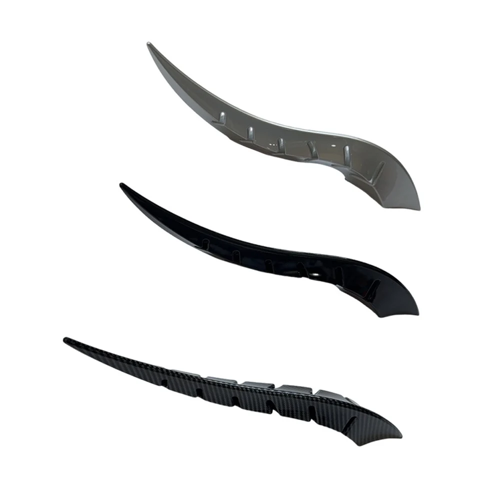 Universal Car Roof Dragon Horn Decoration, ABS, 6 Finishes 1 Universal car roof dragon horn decorations in silver, gloss black and carbon on white background