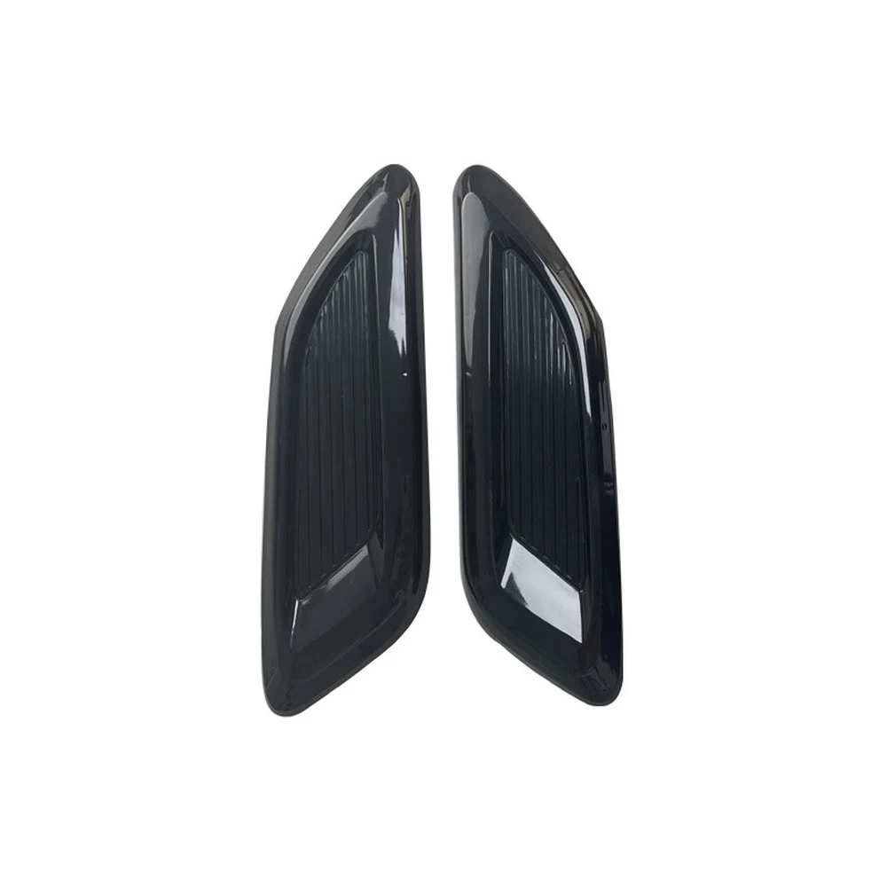Best 11 Easy Exterior Car Mods for Detailing & Tuning Shops 7 par de molduras universais de ventilação lateral para carro em preto brilhante em fundo branco