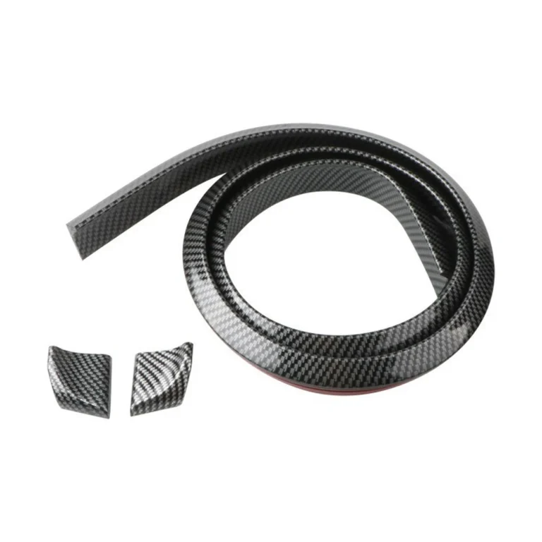 alerón universal flexible para el borde del maletero patrón de carbono rollo tapas terminales