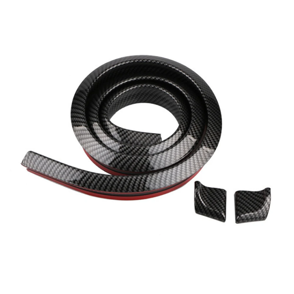 Alerón de labio de maletero flexible universal, PVC con patrón de carbono 1,5 m 1 Alerón de labio universal flexible para maletero, patrón de carbono PVC 1,5 m