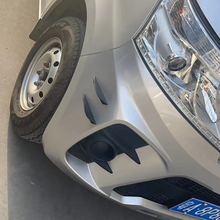 Universal Front Bumper Canards 4Pcs Installed Front Bumper