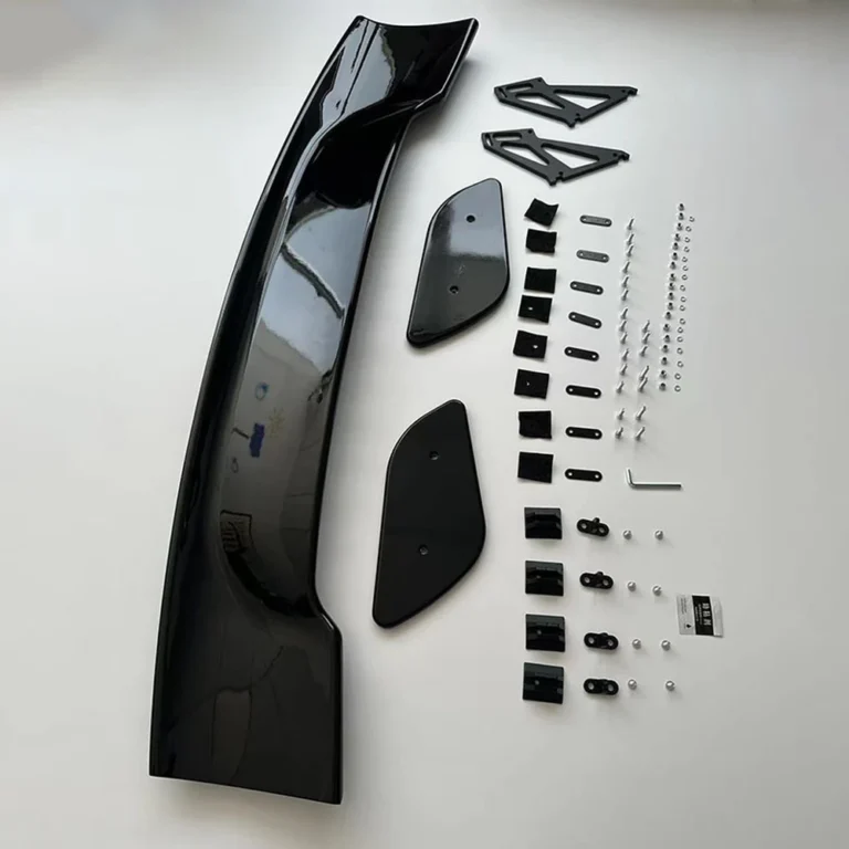 Universal Gt Wing Rear Spoiler Full Kit Gloss Black