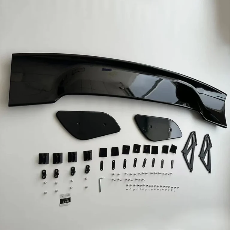 Universal Gt Wing Rear Spoiler Full Kit Gloss Black Alt
