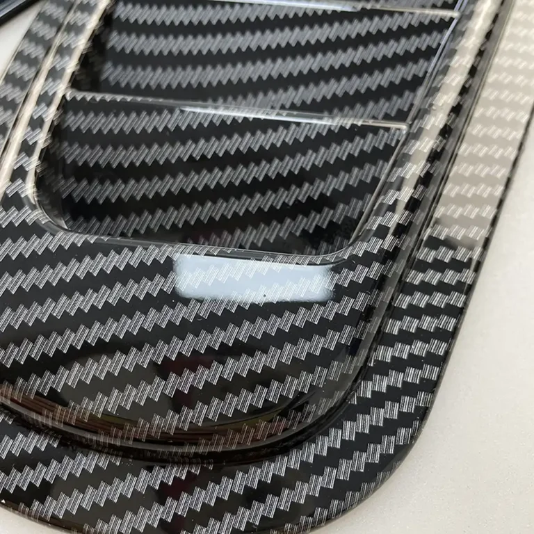 Universal Hood Side Vent Louvers Carbon Black Close Up