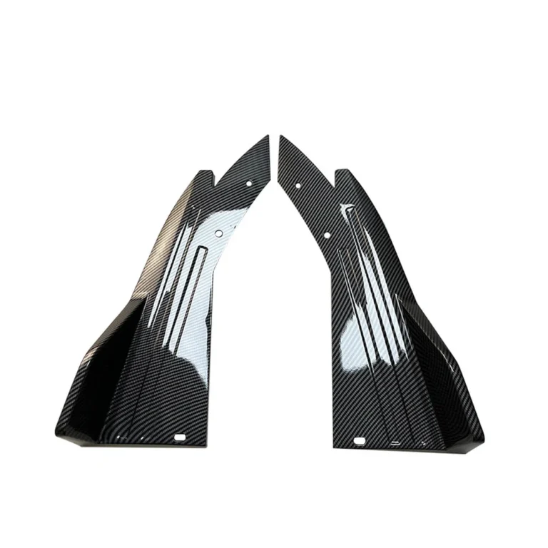 Universal Rear Bumper Corner Guards Carbon Fibre Pattern Pair