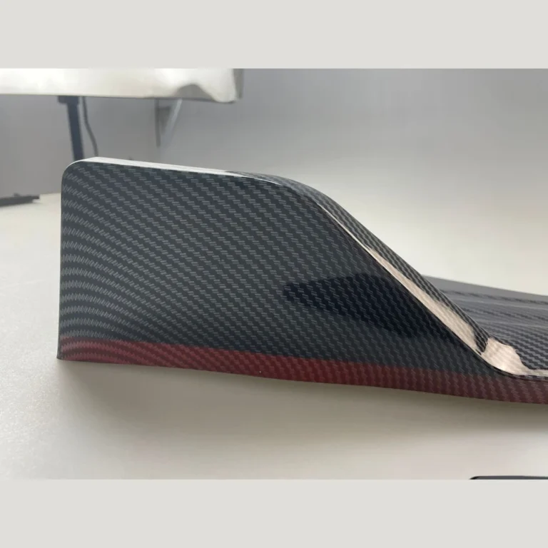 Universal Rear Bumper Corner Guards Carbon Red Edge Close Up