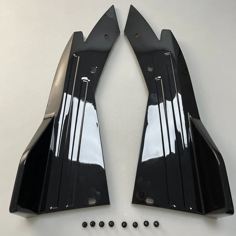 Universal Rear Bumper Corner Guards Gloss Black With Screws