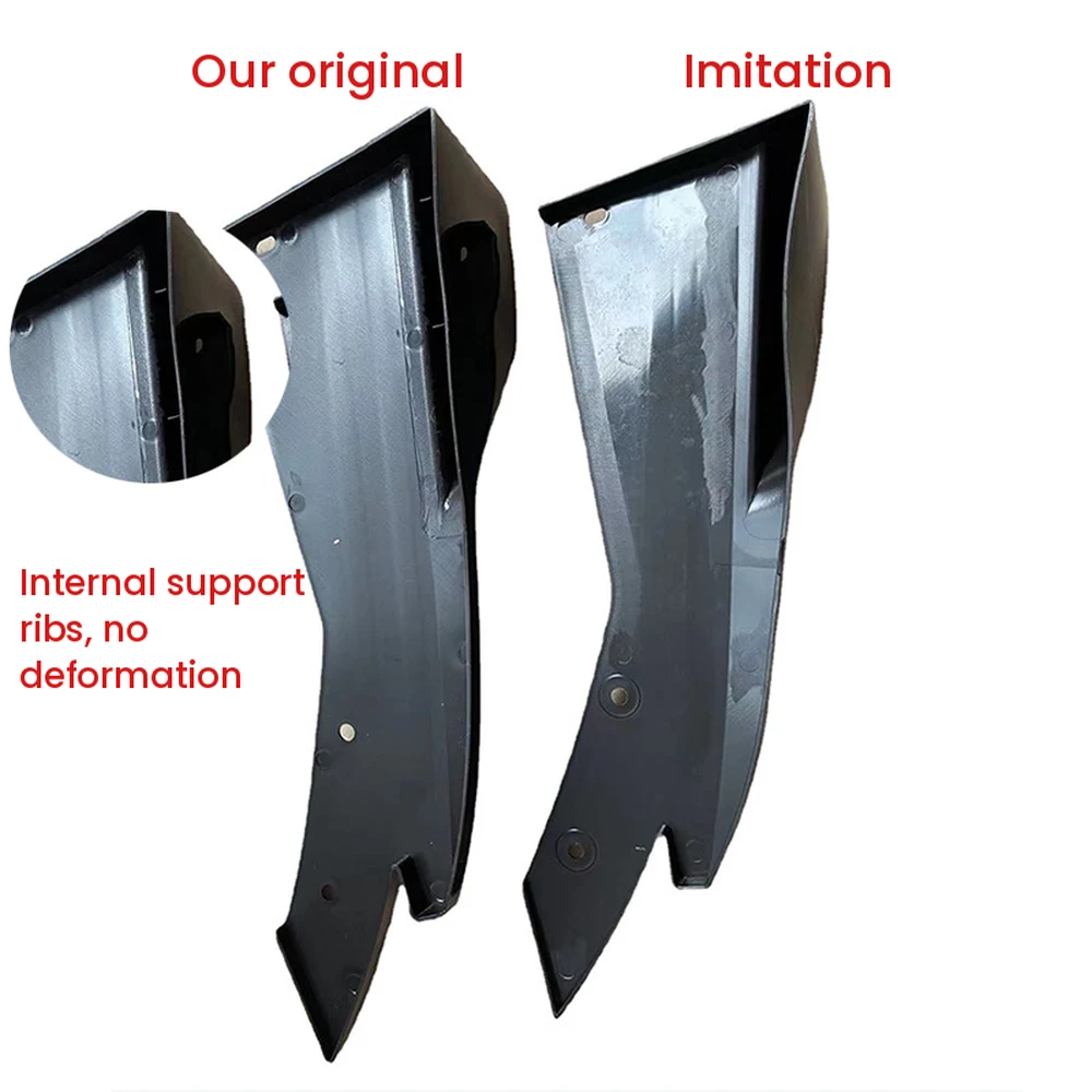 Comparison of internal support ribs, original versus imitation corner guard