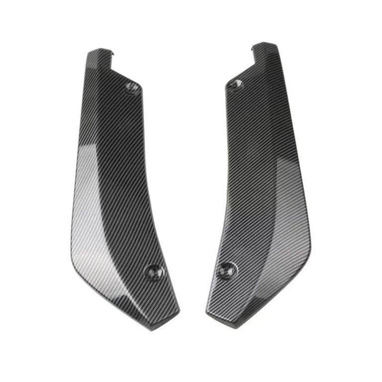 Universal Rear Bumper Corner Splitters Carbon Pattern Top View