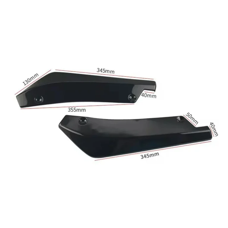 Universal Rear Bumper Corner Splitters Dimensions Pair