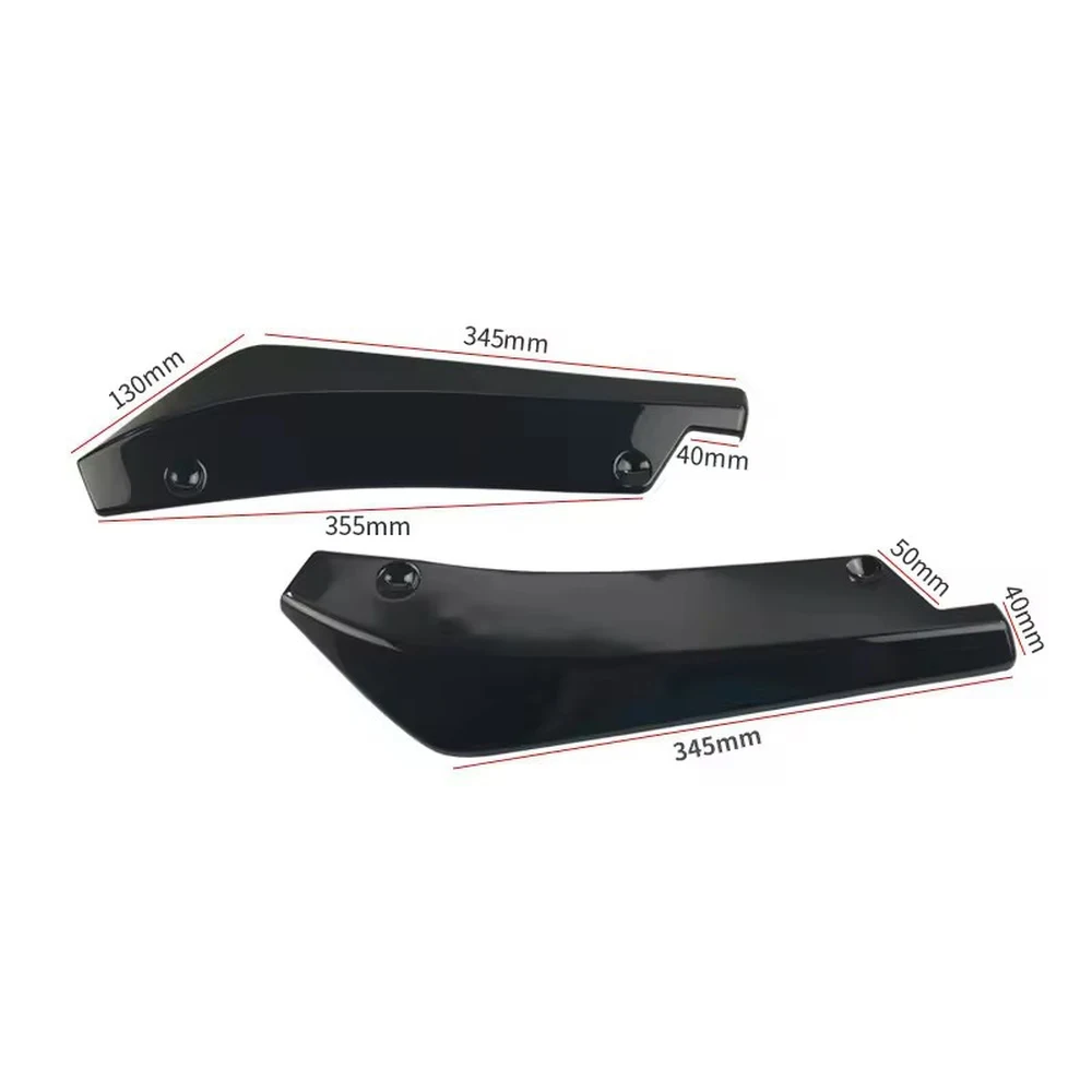 Rear bumper corner splitter pair with dimensions