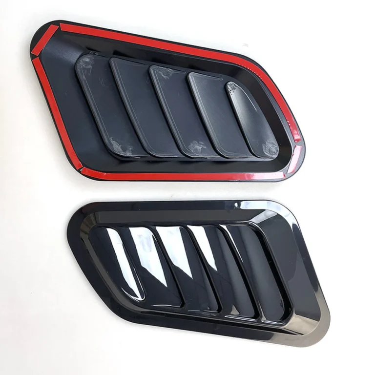 Universal Shark Gill Side Vent Red Trim And Black