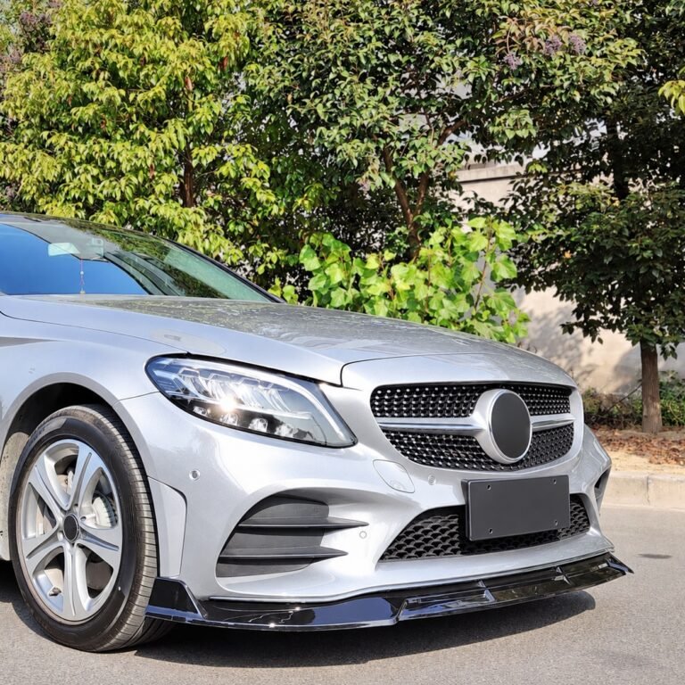 Silver W205 C-Class with Front Lip