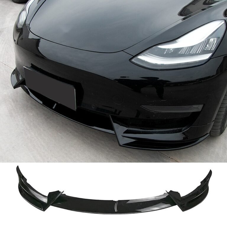 Front lip installed on vehicle and standalone part comparison